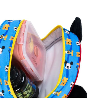 Kit Mochila Escolar Infantil com Rodinhas Masculina Mickey Baby com Lancheira – Azul