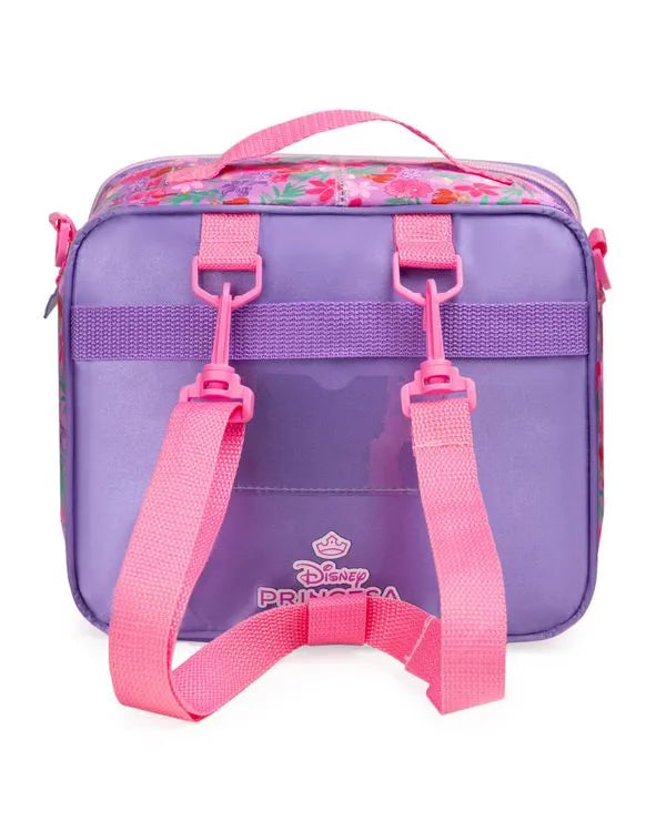 Kit Mochila de Rodinha + Lancheira Térmica Infantil Feminina Ariel e Linguado – Rosa