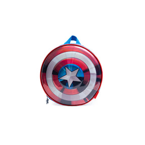 Kit Mochila Infantil de Carrinho + Lancheira Térmica + Estojo Capitão América com Asas Removíveis