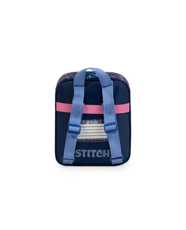 Kit Mochila de Rodinha + Lancheira Térmica + Estojo Infantil Feminino Stitch