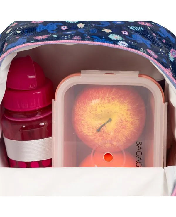 Kit Mochila de Rodinha + Lancheira Térmica + Estojo Infantil Feminino Stitch