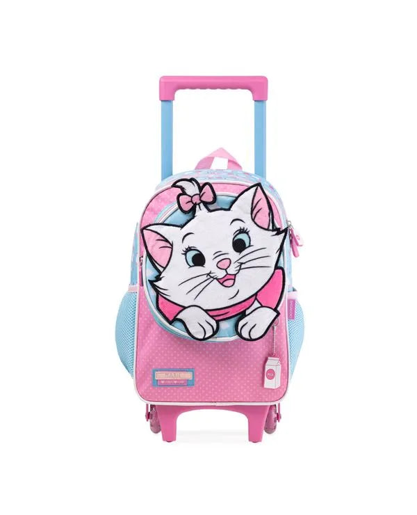 Kit Mochila de Rodinha + Lancheira Térmica Infantil Marie Baby Rosa Claro