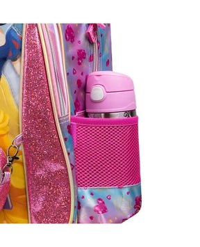 Kit Mochila de Rodinha + Lancheira Térmica + Estojo Infantil Feminino Princesas – Rosa