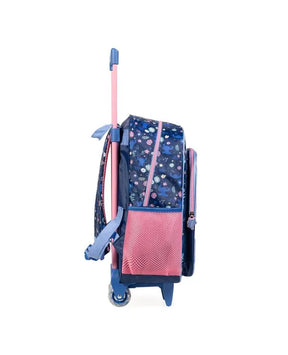 Kit Mochila de Rodinha + Lancheira Térmica + Estojo Infantil Feminino Stitch