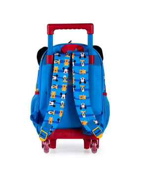 Kit Mochila Escolar Infantil com Rodinhas Masculina Mickey Baby com Lancheira – Azul
