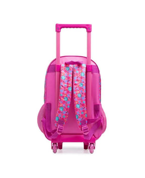 Kit Mochila de Rodinha + Lancheira Térmica + Estojo Infantil Patrulha Canina Skye e Equipe Rosa