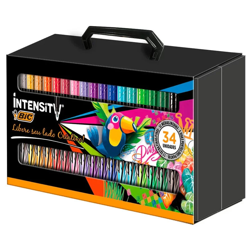 Kit Lettering Intensity BIC com 34 Canetas Sortidas