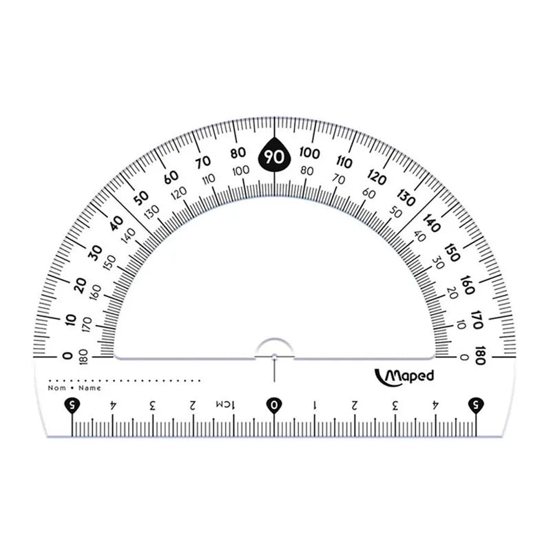 Kit Geométrico Maped Classic 4 Peças com Régua, Esquadros e Transferidor
