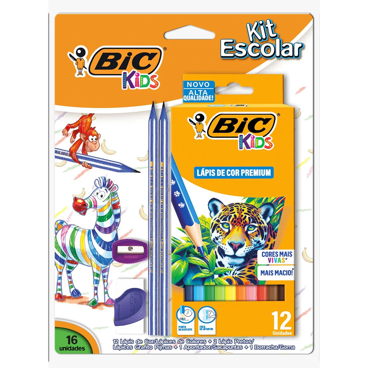 Kit Escolar BIC Kids com 16 Itens