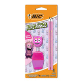 Lápis Preto Monstrinho Rosa BIC (4 Peças)