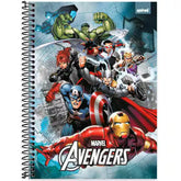 Caderno Universitário Avengers Spiral 80 Folhas - Capa Dura