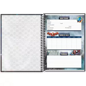 Caderno Universitário Avengers Spiral 80 Folhas - Capa Dura