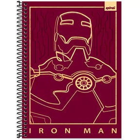 Caderno Universitário Avengers Spiral 80 Folhas - Capa Dura Hotstamping