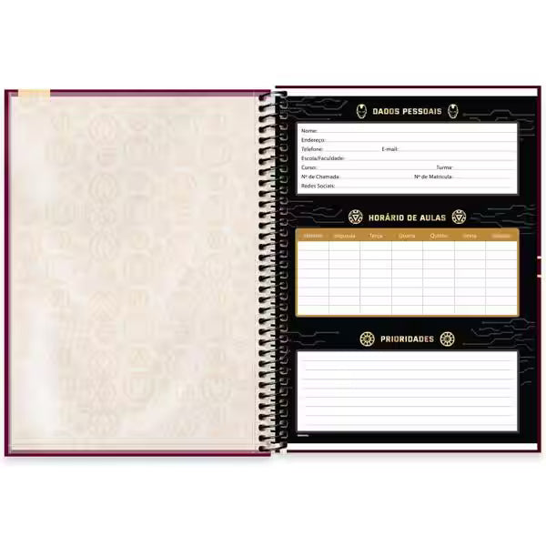 Caderno Universitário Avengers Spiral 80 Folhas - Capa Dura Hotstamping