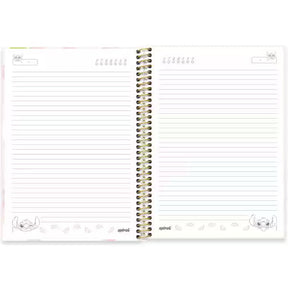 Caderno Universitário Stitch Spiral 80 Folhas - Capa Dura Hotstamping