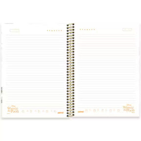 Caderno Universitário Pooh Spiral 80 Folhas - Capa Dura Hotstamping