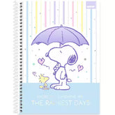 Caderno Universitário Snoopy Spiral 80 Folhas - Capa Dura Hotstamping