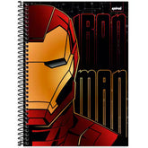 Caderno Universitário Avengers - Homem de Ferro 80 Folhas - Capa Dura