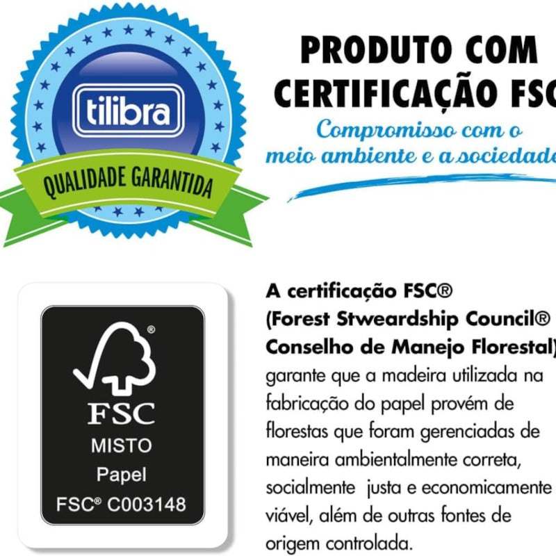 Caderno Pimenta Broch Cd 1/4 Verde 80Fls Tilibra