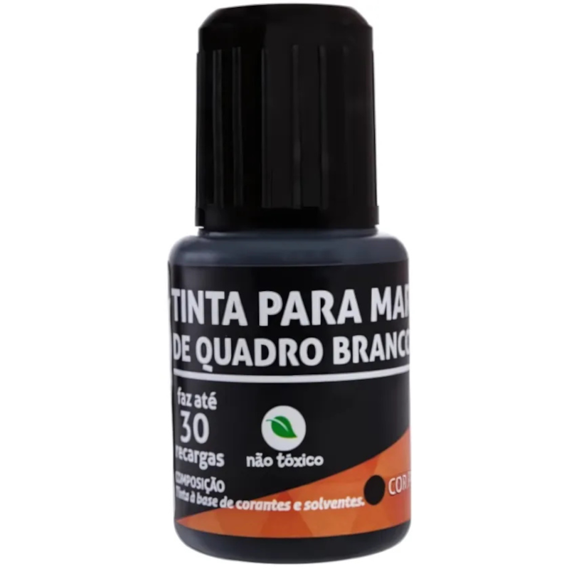 Tinta Reabastecedora Para Pincel Preto 20ml Leo E Leo