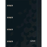 Caderno Argolado Cartonado Universitário Com Elástico Lunix Preto 80 Folhas