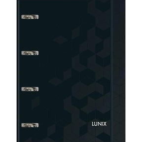 Caderno Argolado Cartonado Universitário Com Elástico Lunix Preto 80 Folhas