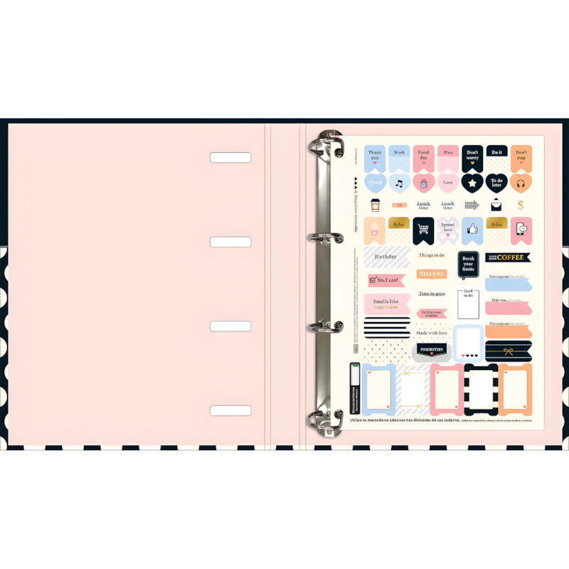 Caderno Argolado Cartonado Universitário Com Elástico West Village 80 Folhas