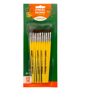 Pincel Escolar Chato Leo E Leo