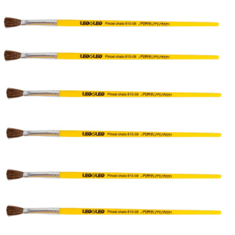 Pincel Escolar Chato Leo E Leo