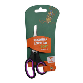 Tesoura Escolar Soft Inox Leo E Leo