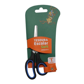 Tesoura Escolar Soft Inox Leo E Leo
