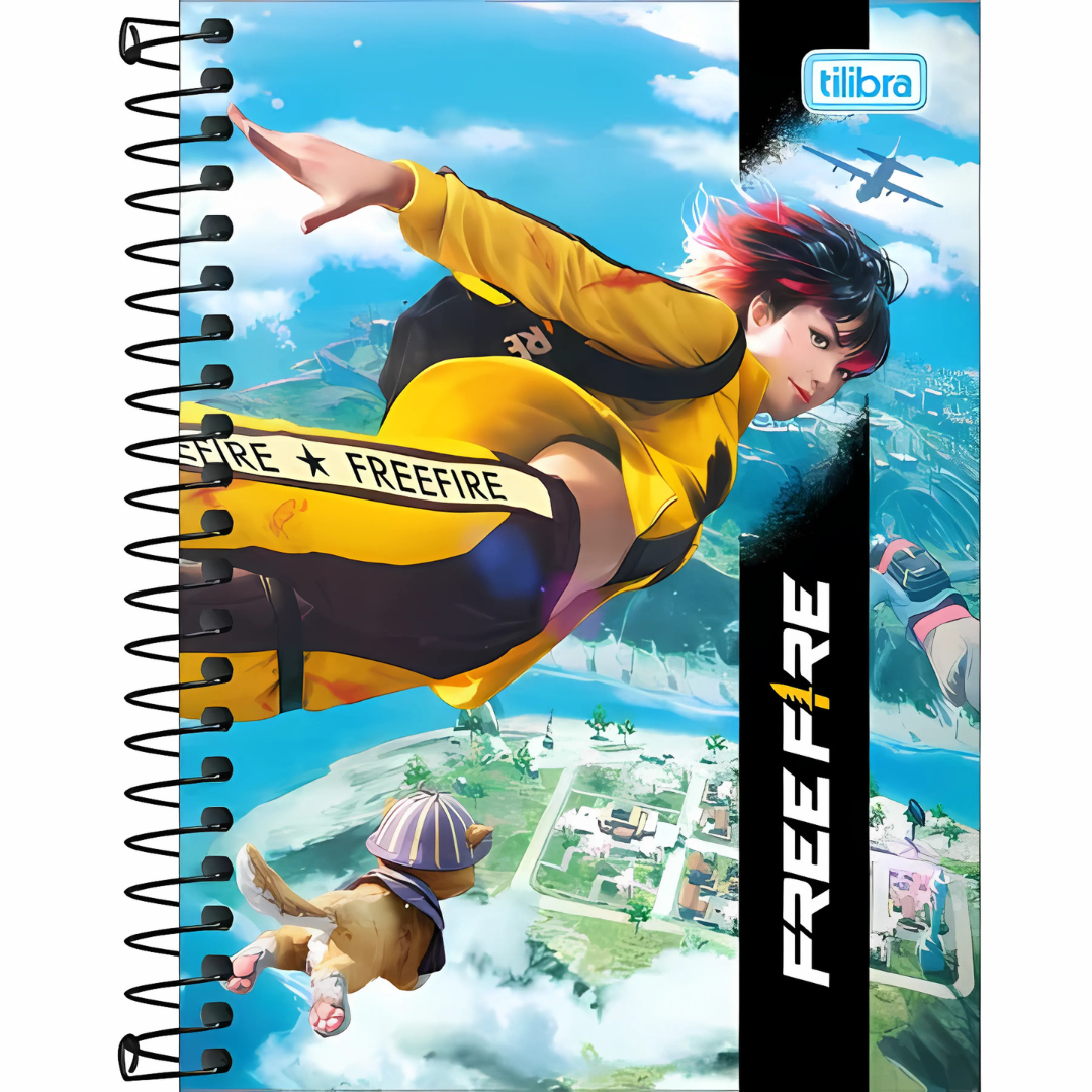 Caderno Cd Univ Free Fire 10M 160Fls Tilibra
