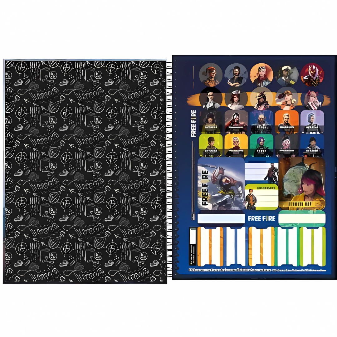Caderno Cd Univ Free Fire 16M 256Fls Tilibra