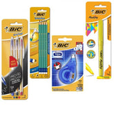 Kit Papelaria BIC com Canetas, Lápis, Fita Corretiva e Marca Texto
