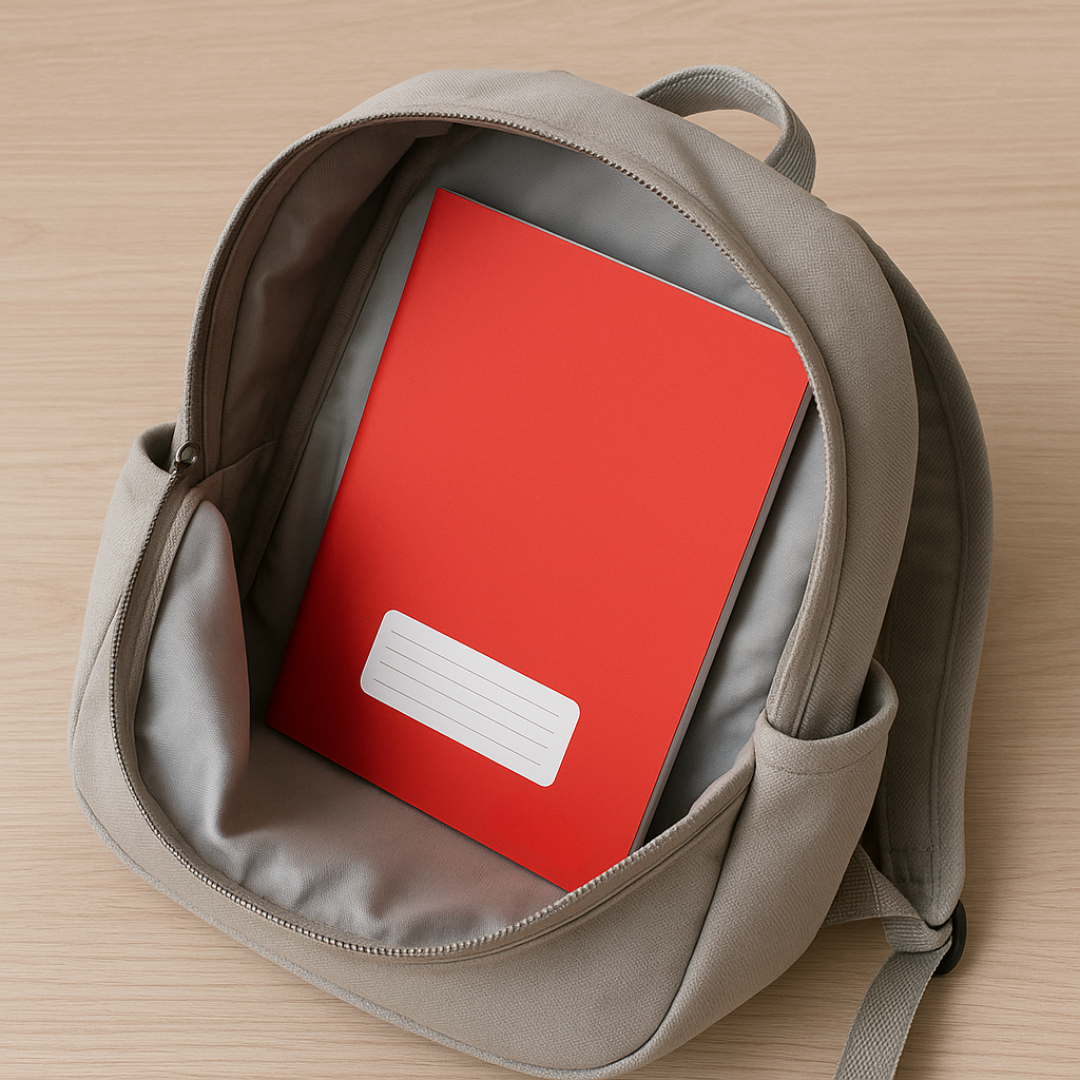 Caderno Vermelho 1/4 Brochura Capa Dura Smart