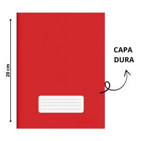 Caderno Vermelho 1/4 Brochura Capa Dura Smart