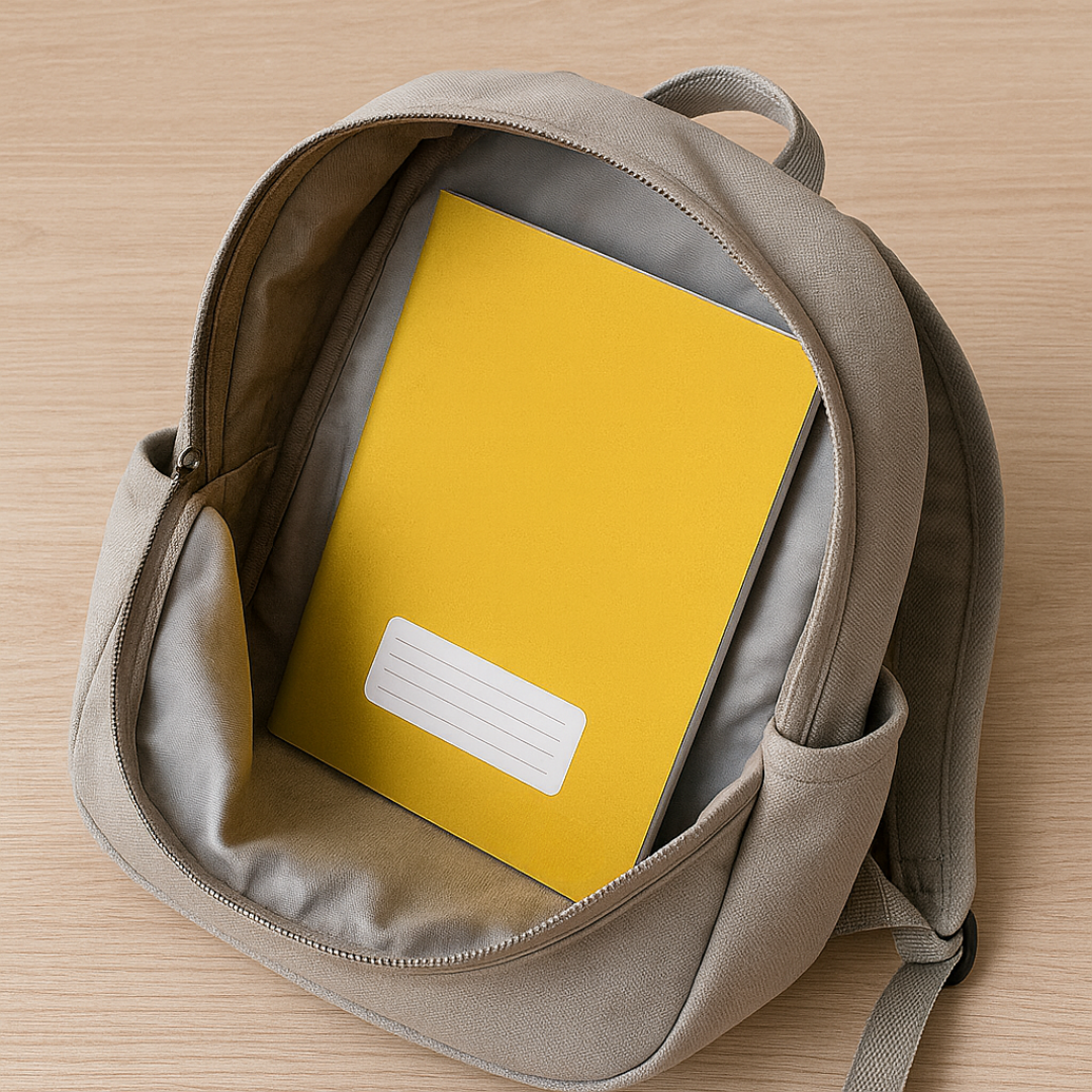 Caderno Amarelo 1/4 Brochura Capa Dura Smart