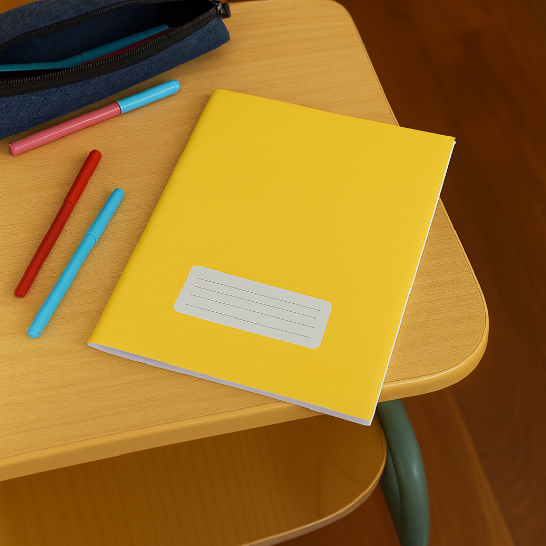 Caderno Amarelo 1/4 Brochura Capa Dura Smart