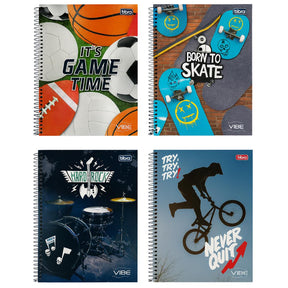Caderno Vibe Masc 160Fls Tilibra