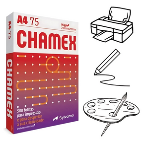 Papel Chamex Office A4 500Fls 1430 - Cx 12 Unidades