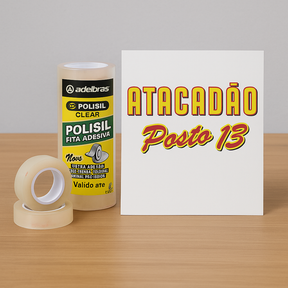 Fita Poli Trans Clear 12X10 Adelbras 026 - Cx 10 Unidades