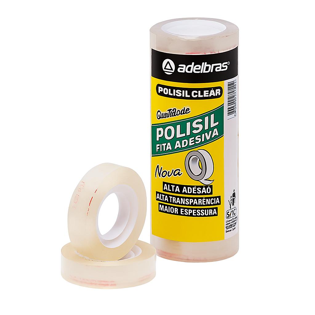 Fita Poli Trans Clear 12X10 Adelbras 026 - Cx 10 Unidades