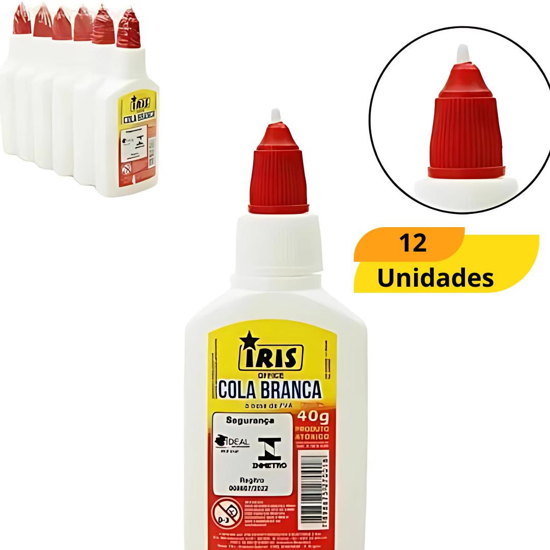 Cola Branca 40G Office Iris - Cx 12 Unidades