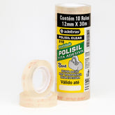 Fita Poli Clear 12X30 Uni Adelbras 025 - Cx 10 Unidades