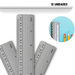 Régua De Alumínio 30Cm Leo E Leo 99001 - Cx 12 Unidades