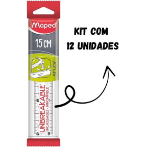 Régua 15Cm Inquebravel Maped 245320 - Cx 12 Unidades