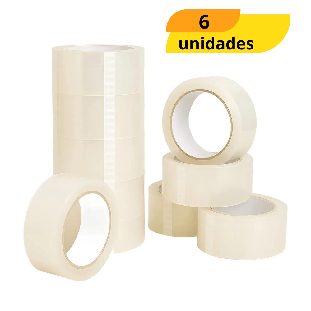 Fita Adesiva Transparente 48mm x 40m Yins - Cx 6 Unidades