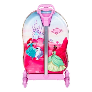 Mochila Escolar Infantil de Carrinho 3D Princesas Rosa – Diplomata