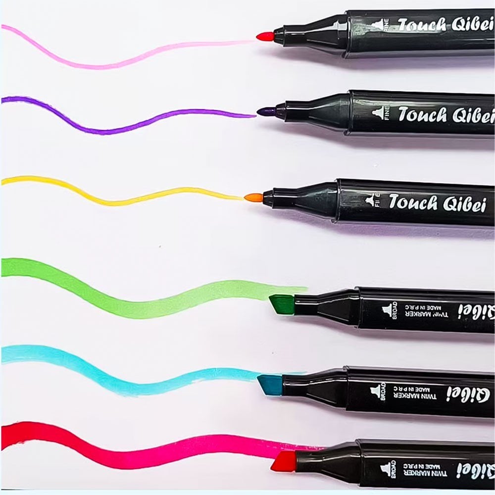 Estojo com 36 Canetinhas Hidrográficas Ponta Dupla - Escolar e Artístico