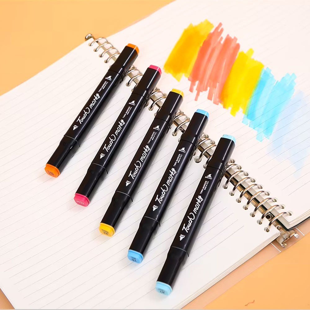 Estojo com 36 Canetinhas Hidrográficas Ponta Dupla - Escolar e Artístico